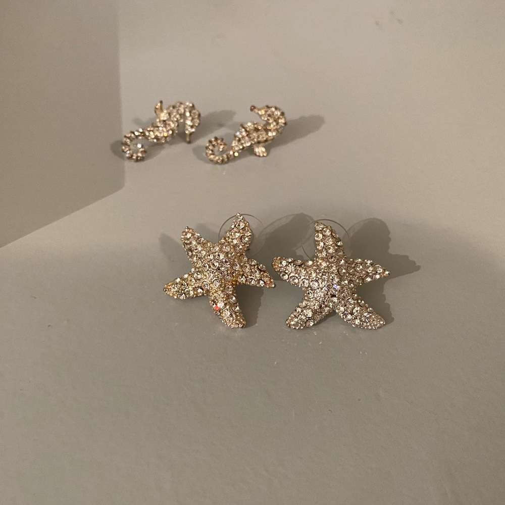 Fornash Designs starfish and seahorse earrings